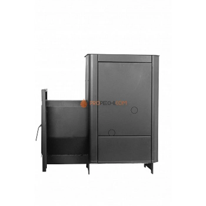 Дровяная печь для бани Варвара Паленица удлиненная топка Панорамная дверь