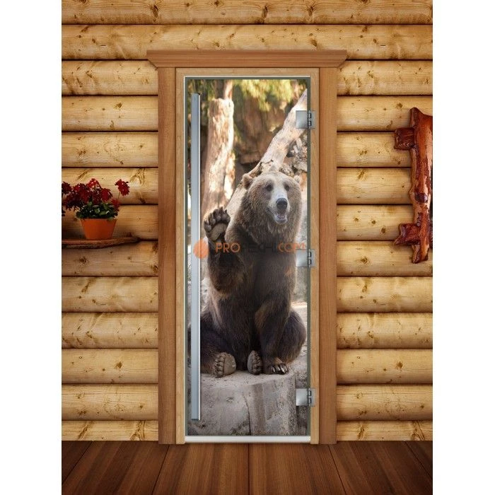 Дверь для бани DoorWood Престиж Фотопечать А061, 1900x700 мм