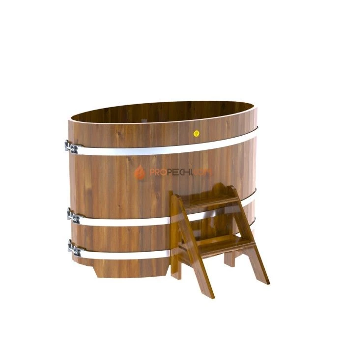 Купель BentWood овальная из мореной лиственницы 0,80х1,42 Рустик