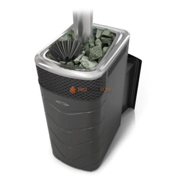 Печь для бани Термофор Гейзер Супер XXL Inox Витра ЗК антрацит