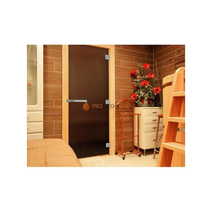 Дверь для бани DoorWood Эталон Лайт Матовая Бронза, 1900x700 мм