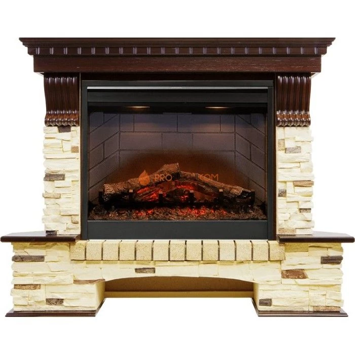 Каминокомплект Dimplex Pierre Luxe угловой - Темный дуб / Сланец (Высота 1000мм) с очагом Symphony 26 inch DF2608-INT