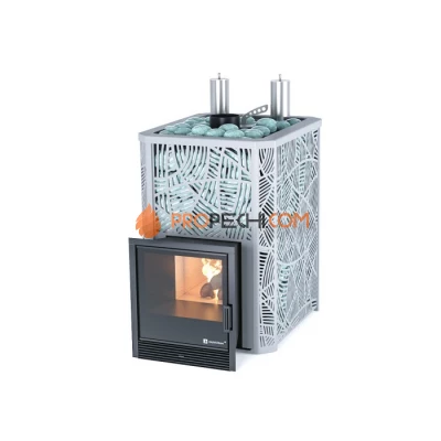 Дровяная печь для бани ИзиСтим Ялта 25 К в кожухе Модерн