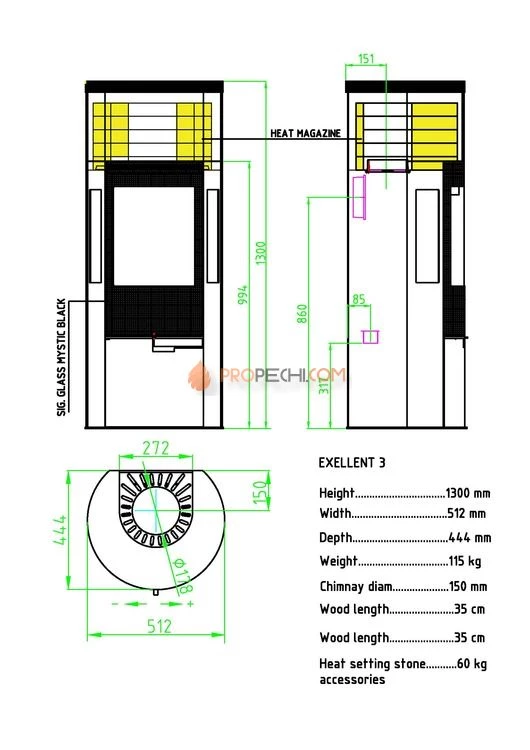 Печь-камин Sveaflame Excellent 3B