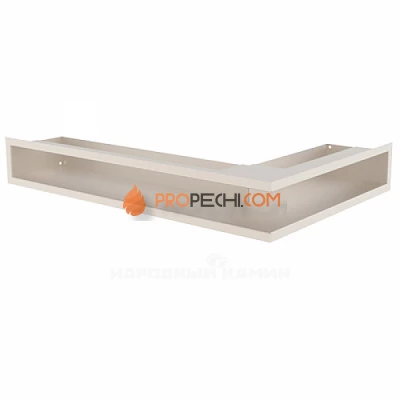 Вентиляционная решетка Kratki LUFT 600x400x90 мм. кремовая угловая левая