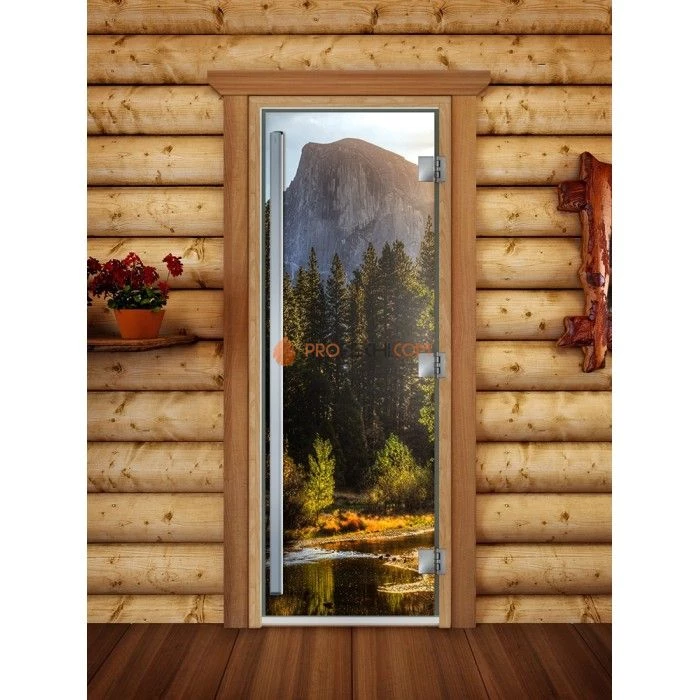 Дверь для бани DoorWood Престиж Фотопечать А090, 1900x700 мм