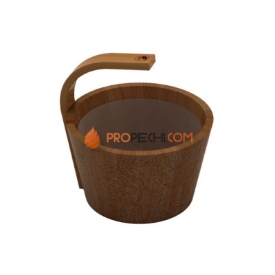 Ведро SAWO Dragonfire 300-D-DRF (натуральный цвет кедр, 9 литров)