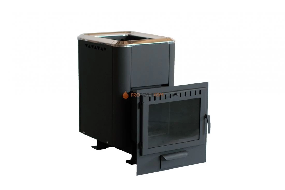 Банная печь НМК Сибирь-20 Панорамное стекло, конвекционная