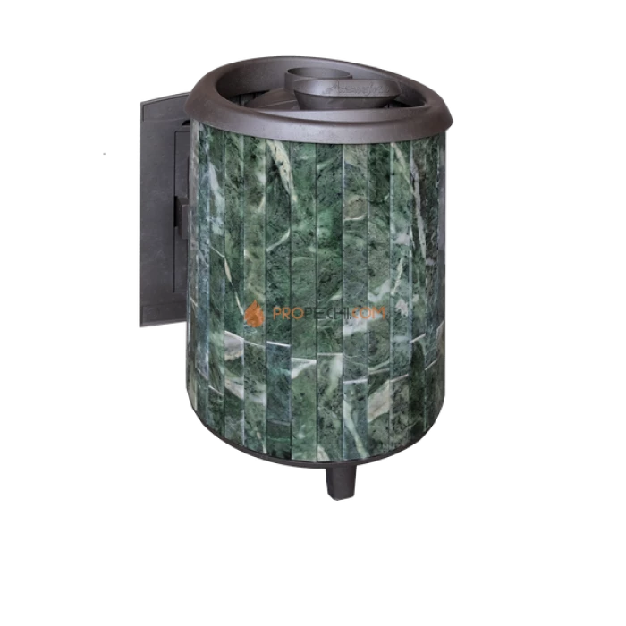 Чугунная печь для бани Атмосфера в ламелях Змеевик наборный до 22 м³