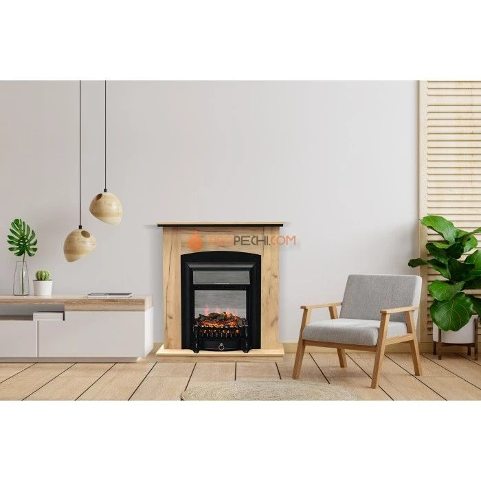 Каминокомплект Royal Flame Barcelona (разборный) - Дуб табачный с очагом Majestic FX Brass