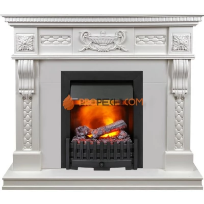 Каминокомплект Dimplex Corsica - Матовый белый (Ширина 1100) с очагом Danville Black FB2