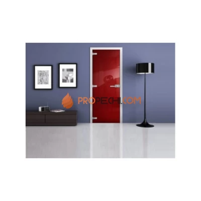 Стеклянная межкомнатная дверь DoorWood с фотопечатью Ral 3020, 2000х800 мм