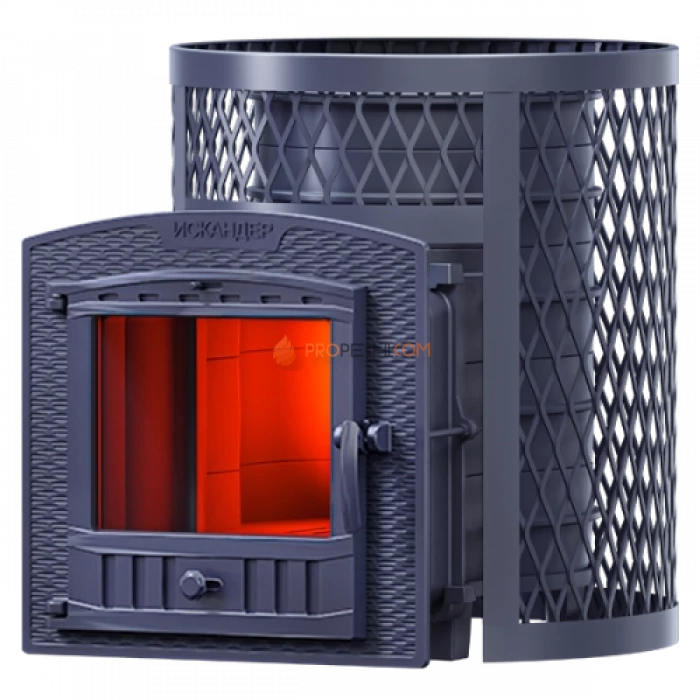 Чугунная печь для бани Гефест Искандер 25П2 в сетке