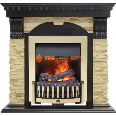 Каминокомплект Dimplex Dublin - Венге / Сланец с очагом Danville Brass FB2