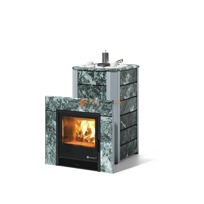 Дровяная печь для бани ИзиСтим Ялта 15/2024 в камне Змеевик