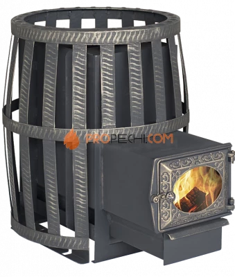 Банная печь Березка Корвет 24 (сетчатый кожух, ДТ-3 стекло)