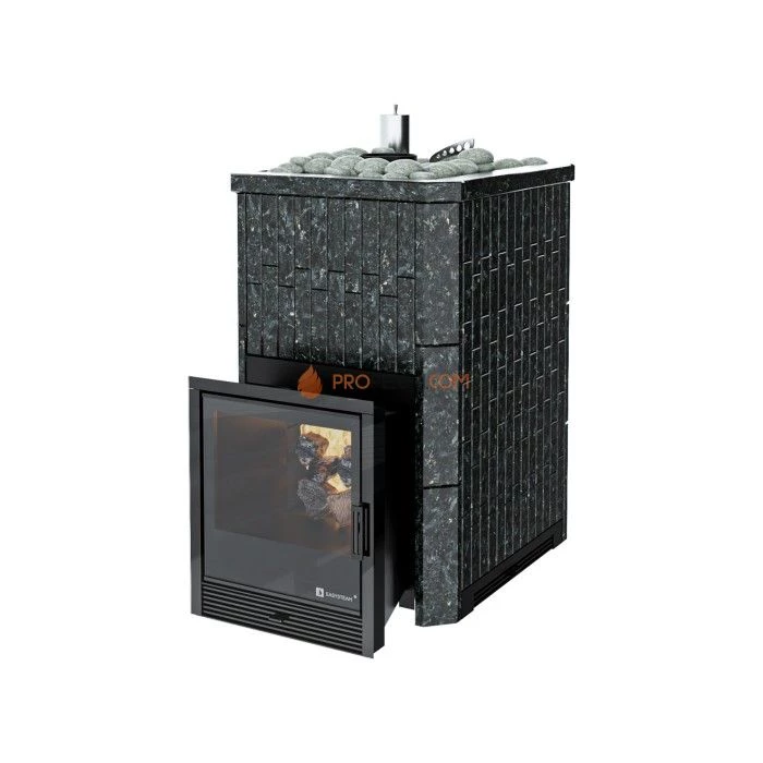 Дровяная печь для бани ИзиСтим Южная 16 в камне Пироксенит