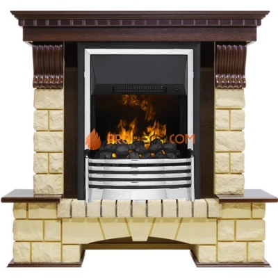 Каминокомплект Dimplex Pierre Luxe - Темный дуб / Шампань (Высота 1050мм) с очагом Flagstaff