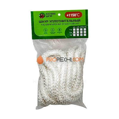 Хозяин дачи Уплотнительный шнур 10 мм. L=3 метра кремнезёмный