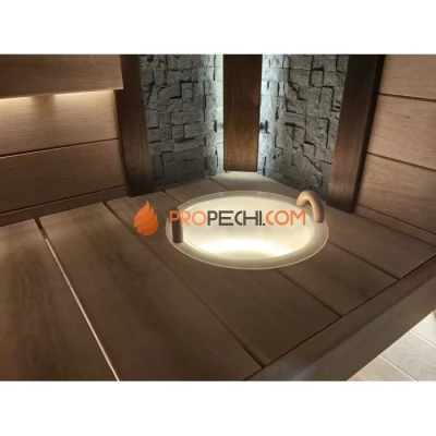 Шайка с Led подсветкой Тепломаркет KS-8 Белый теплый