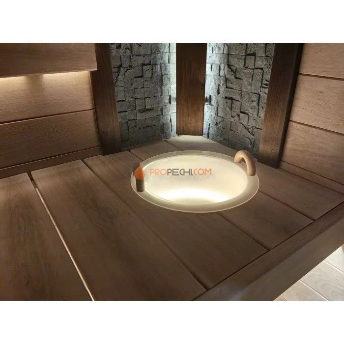 Шайка с Led подсветкой Тепломаркет KS-8 Белый теплый