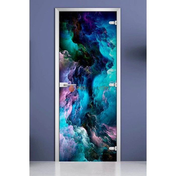 Стеклянная межкомнатная дверь DoorWood с фотопечатью Abstraction-13, 2000х700 мм