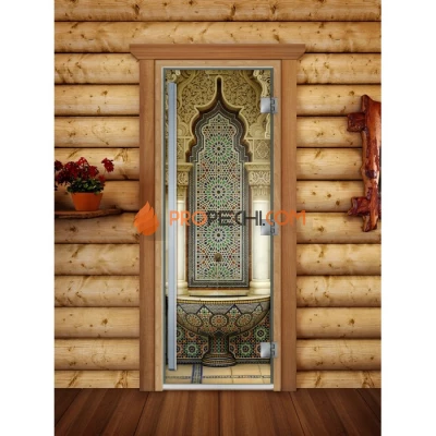 Дверь для бани DoorWood Престиж Фотопечать А025, 2000x800 мм