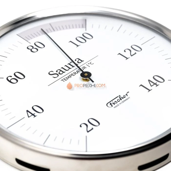 Термометр для сауны Fischer в корпусе из нержавеющей стали