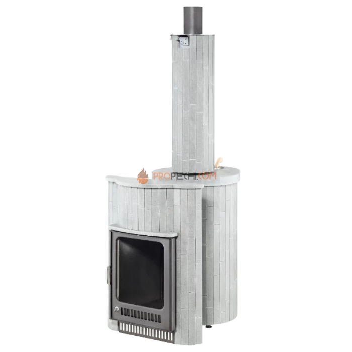 Дровяная печь для бани Ферингер Макси До 38 м³ - Серый Велюр наборный