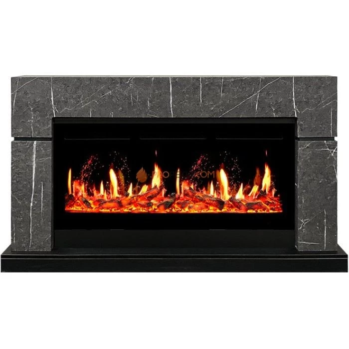 Каминокомплект Royal Flame Lindos 42 SFT - Серый мрамор (Ширина 1470мм) с очагом 5D V-ART 40