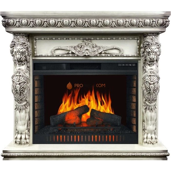 Каминокомплект Royal Flame Windsor - Слоновая кость с темной патиной с очагом Vision 30 EF LED FX