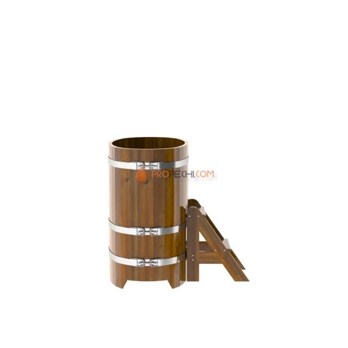 Купель BentWood овальная из мореной лиственницы 0,59х1,06 Рустик