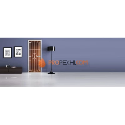 Стеклянная межкомнатная дверь DoorWood с рисунком MG-08 Бронза матовая, 2000х800 мм