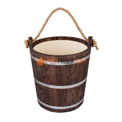 Запарник Woodson с пластиковой вставкой, 20 л, дуб в тёмном