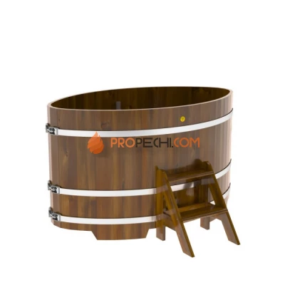 Купель BentWood овальная из мореной лиственницы 1,02х1,68 Рустик