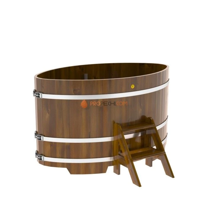 Купель BentWood овальная из мореной лиственницы 1,02х1,68 Рустик