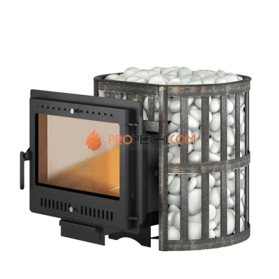 Печь для бани ЭТНА 24 (Панорама) М Ковка