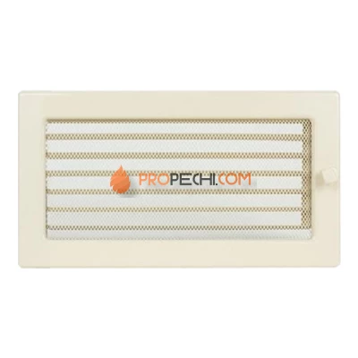 Вент.решетка 170х300 мм. кремовый с жалюзи