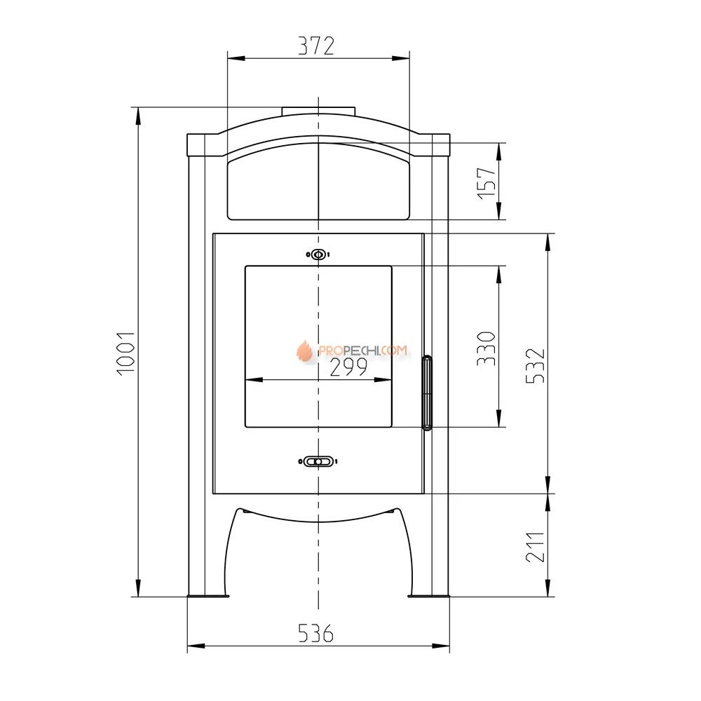 Печь-камин Thorma TORINO, серая с орнаментом