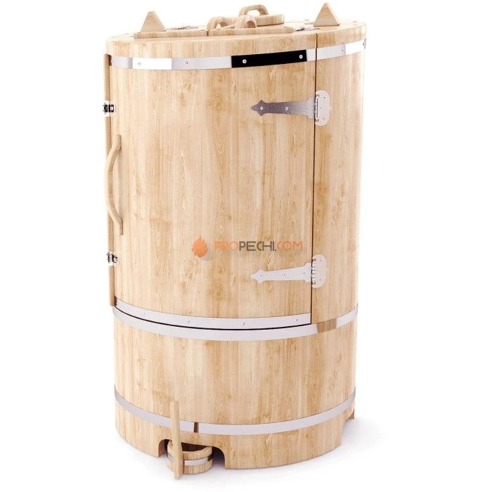 Кедровая бочка НКЗ круглая со скошенной крышкой