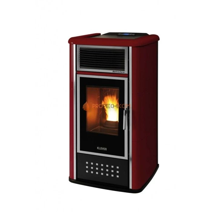 Отопительная печь Klover BELVEDERE 22 (бордо)