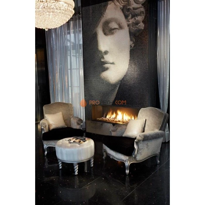 Газовая топка Vero Design Nippon Стандарт (1250x400 мм) D250 мм, горелка Line burner