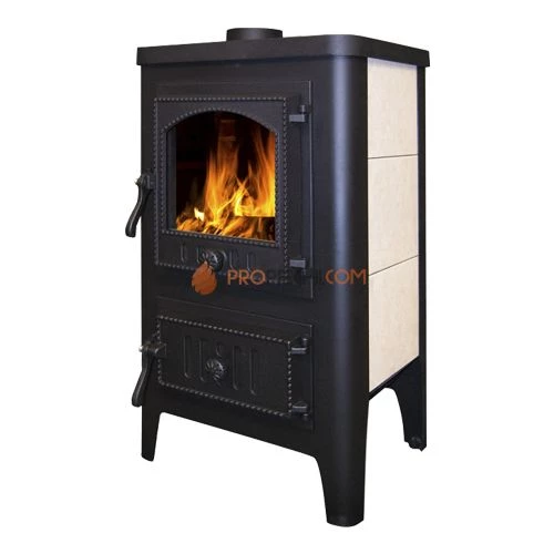 Печь-камин ЭкоКамин Бавария Оптима чугунная с плитой