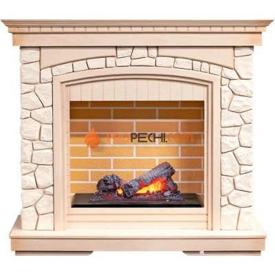 Каминокомплект Dimplex Glasgow - Слоновая кость с патиной/Белый с очагом Cassette 400 NH