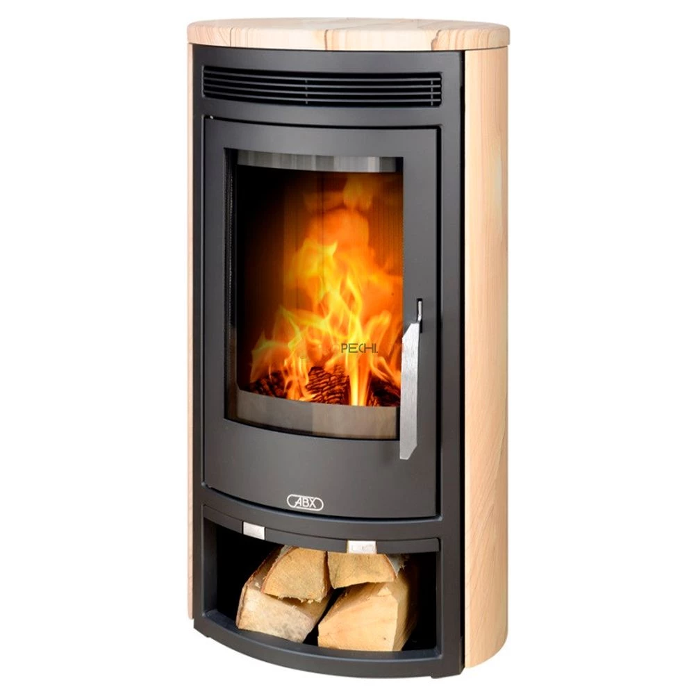 Печь-камин ABX Arktis 4 черная бразильский песчаник