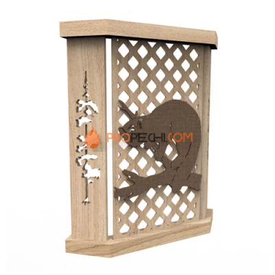 Абажур угловой Соболь Кедр-Фанера