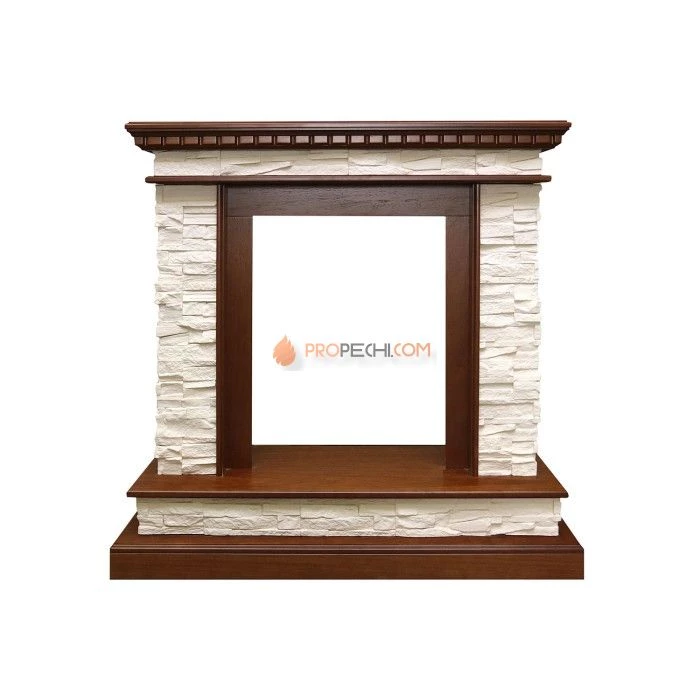 Каминокомплект Royal Flame Calgary - Дуб / Сланец белый с очагом Majestic FX Black