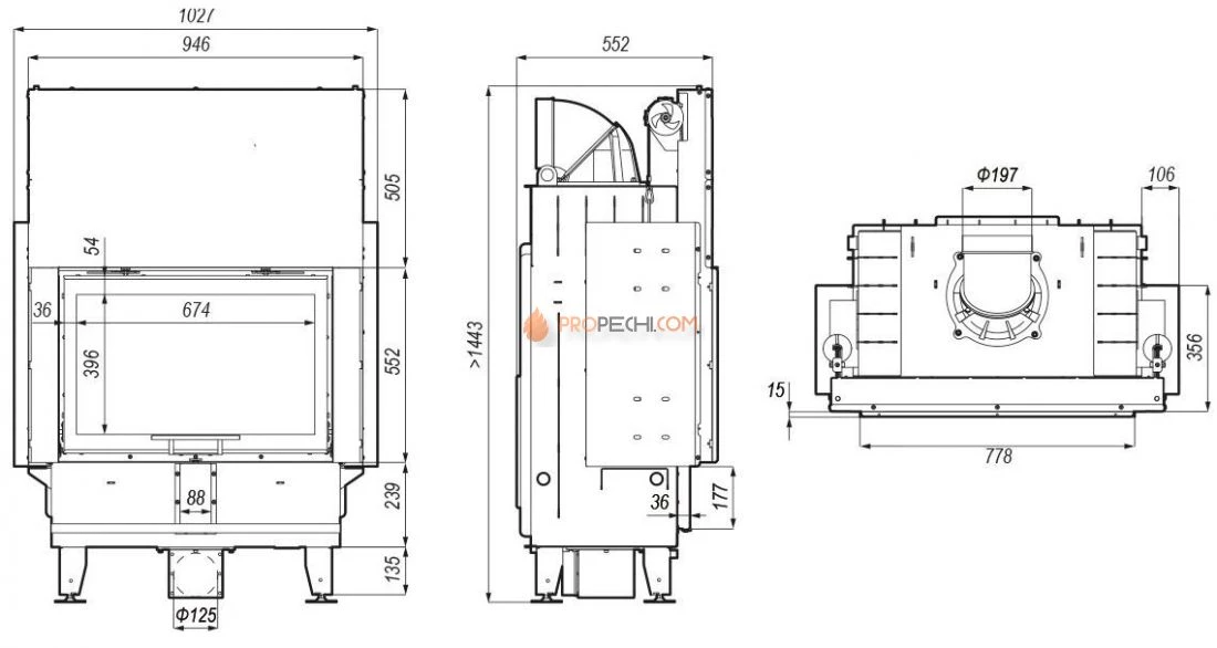 Каминная топка Defro Home Intra ME G