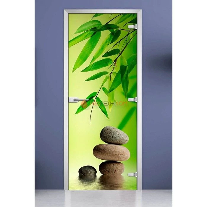 Стеклянная межкомнатная дверь DoorWood с фотопечатью Spa-01, 2000х800 мм