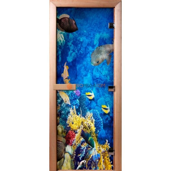 Дверь для бани DoorWood Фотопечать А068, 2100x700 мм